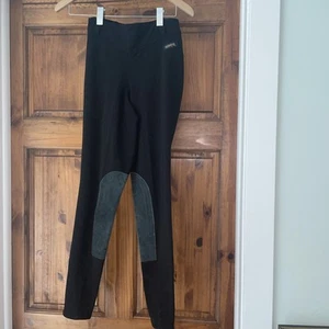 Kerrits Riding Pants Womens L Black Slim Stretch Equestrian Breeches Made in USA - Picture 1 of 9