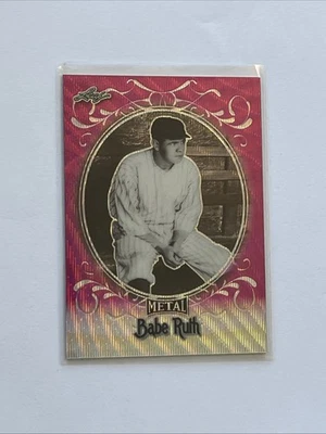 2019 Leaf Metal Babe Ruth Collection Pink Refractor #2/15 NY Yankees Legend Rare - Image 1 of 4