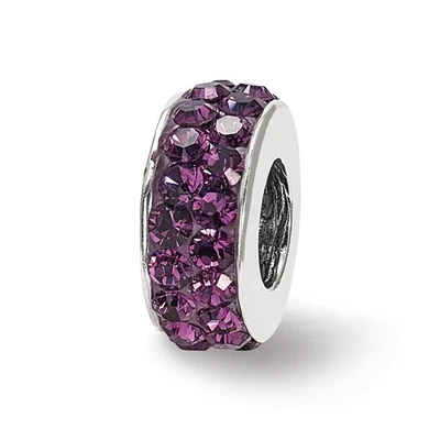 Cristales de Swarovski Doble Fila Feb Cuentas Reflejo Plata Esterlina Cuentas Foto 1 de 4