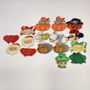 Holiday Decoration Hangers and Banners Large Lot of 16 Vintage with Wall Magnets - Picture 1 of 17