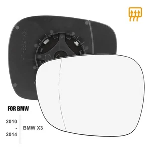 Espejo lateral izquierdo del conductor cristal térmico con placa de respaldo LH para BMW X3 2011-2014 - Imagen 1 de 7