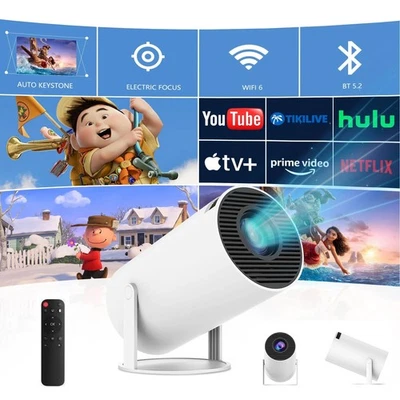 10000 Lumen UHD 4K Mini Projector LED 1080P WiFi Bluetooth Portable Home Theater - Image 1 of 4