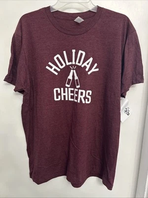 Camiseta Unisex Navidad 'Holiday Cheers' Talla L - Nueva Con Etiquetas Foto 1 de 2