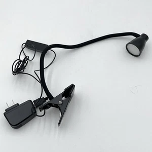 LED Clip On Desk Lamp Adjustable Color Temp, 6 Illumination Modes, Black USB - Picture 1 of 2