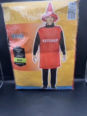 Disfraz de Halloween Rasta Imposta Adulto Ketchup Unisex Talla Única Se Ajusta a la Más NUEVO Rojo Foto 1 de 4