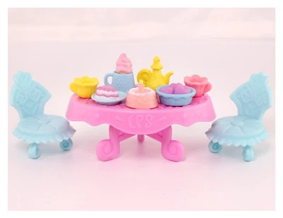 Mini Pet Shop1 table & 2 chairs & delicious food Fit LPS Pet Toy Girl Gift Toy - Image 1 of 4