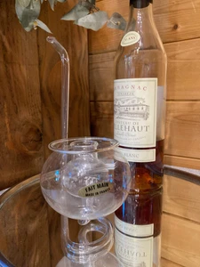Blown Glass Cognac Pipe, Fully Handmade, Made in France - Picture 1 of 8