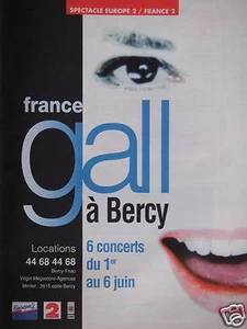 PUBLICITÉ 1993 SPECTACLE EUROPE 2/FRANCE 2 AVEC FRANCE GALL - ADVERTISING - Imagen 1 de 1