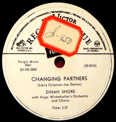 Dinah Shore Changing Partners / Think PROMO 78 PLAY GRADED Fully Tested - Image 1 of 4