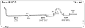 TUBO AL COLLETTORE MARMITTA PER FORD Escort II 1,1/1,3 1975/1980 - Imagen 1 de 1
