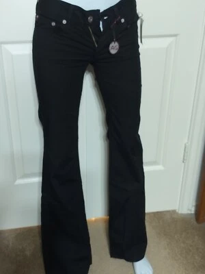 NEW AG ADRIANO GOLDSCHMIED 24 MONA 0 / 1  BOOT CUT flare chino jeans black 27x33 - Image 1 of 3