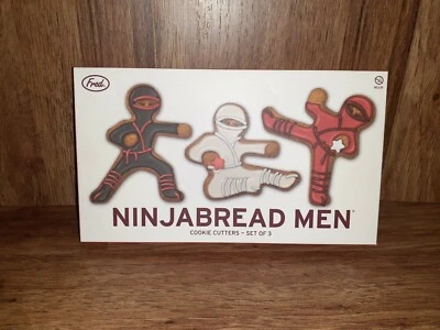 Fred-NINJA PAN HOMBRE Set 3 Cortadores de Galletas Plástico 3.5" Forma Guerrero Ninja  Foto 1 de 2