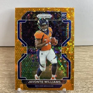2021 Panini Prizm Javonte Williams Orange Disco #345 Denver Broncos Rookie RC - Picture 1 of 2