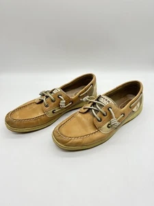 Zapatos de barco clásicos para mujer Sperry Top Sider talla 9,5 mocasines de cuero bronceado elegantes - Imagen 1 de 7