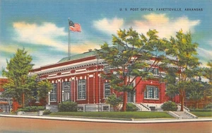 # B610 FAYETTEVILLE, AR.  POSTAL DE LINO, OFICINA DE CORREOS - Imagen 1 de 2