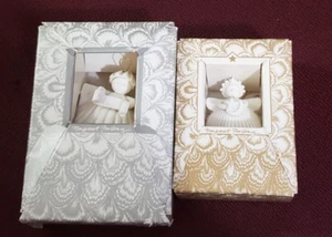 Margaret Furlong Porzellan Biskuit Weihnachtsengel Ornamente 2 in Box 1993 - Bild 1 von 10
