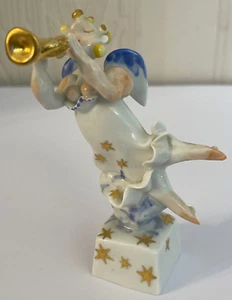 Figura de ángel músico con trompeta de porcelana Meissen 83131 de Peter Strang - Imagen 1 de 12