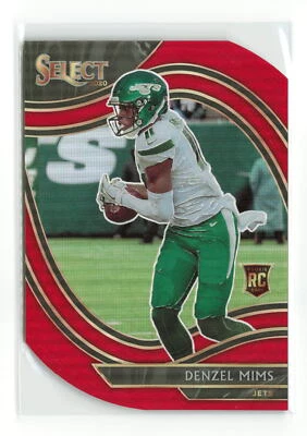 DENZEL MIMS #363 RC 2020 PANINI SELECT JETS Field Level RED - Image 1 of 2