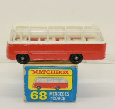 my980, Alter Matchbox Lesney 68 B Mercedes Coach Reisebus 67er BOX OVP TOP - Bild 1 von 4