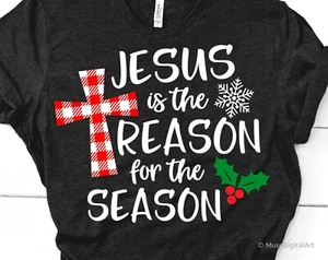 NEW! Jesus is the Reason for the Season Christmas Holiday Cheer T-Shirts S-3X - Picture 1 of 7