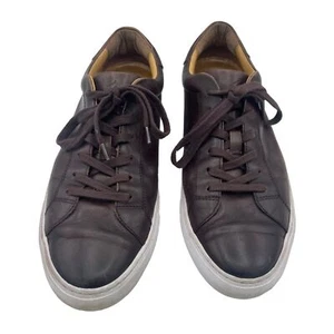 Polo Ralph Lauren Shoes Men's 10.5 D Brown Leather Sneakers "Jermain II" - Picture 1 of 9