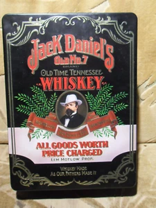 VTG Jack Daniels Hinged Tin Box Tennessee Whiskey Old No 7 Embossed England Made - Picture 1 of 14