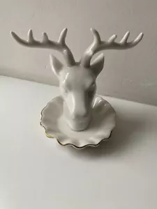 Hirsch Deko Kopf Weihnachten Schmuck Ständer Halter Impressionen Skandi Shabby - Bild 1 von 5