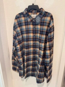 NWT ST. JOHN'S BAY Men's Shirt Flannel Long Sleeve Button Down Plaid Size 3XLT - Picture 1 of 2