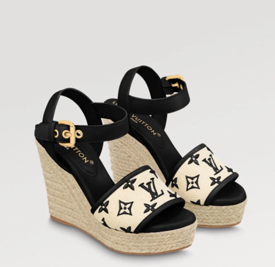 Louis Vuitton Black Sandals for Women for sale | eBay