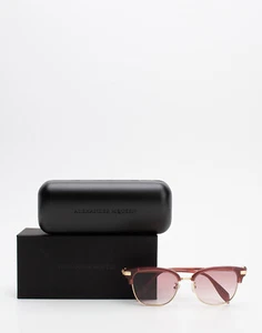 PVP €366 ALEXANDER McQUEEN AM0095SA Gradiente Mariposa Gafas de sol Lados Calavera - Imagen 1 de 11
