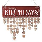  Wisząca tablica kalendarza Drewniane serca Przyjaciele Przypomnienie o urodzinach Instrukcja
