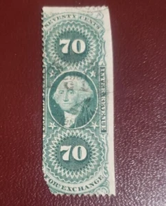 US Used IRS-Scott #R65c Washington 70c Green Foreign Exchange Pen Cancel 1867 - Picture 1 of 1