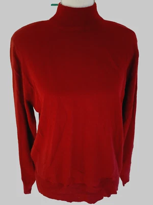 Nuevo con etiquetas Suéter Nina Charles Kasper ASL Simulado Cuello Alto Para Mujer L Granate Top Foto 1 de 4