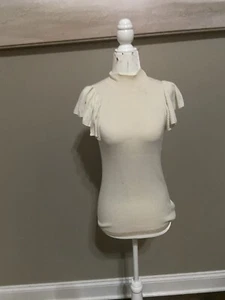Flatterärmel weiße Bluse - Bild 1 von 6