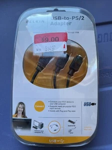 Belkin USB-to-PS/2 Adapter F5U119VE1 - Connect PS/2 Mouse & Keyboard through USB - Picture 1 of 2