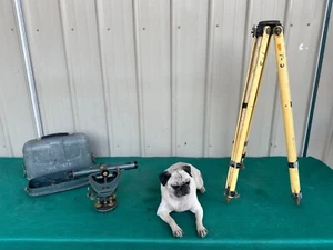 Vintage Dietzgen 6300 Transit Builders Level with Case + Original Wood Tripod - Bild 1 von 24