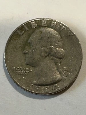 1984 P Strike Error Quarter Filled In P Missing ‘In God We Trust’ Letters - Image 1 of 2