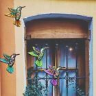 Metalowa ściana ptaka Rzeźba Outdoor Wisząca ornament do ogrodu Dekoracja domu S