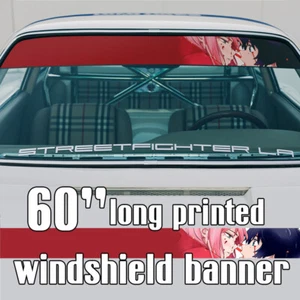 Calcomanía impresa parabrisas manga anime Strelizia Zero Two Hiro Darling Otaku 60" - Imagen 1 de 1