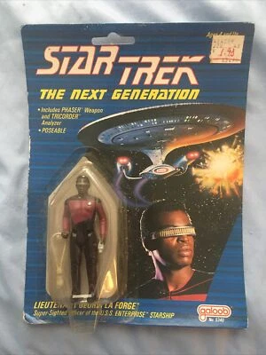 Figura de acción Star Trek The Next Generation Teniente Geordi La Forge 1988 Galoob Nueva Foto 1 de 4