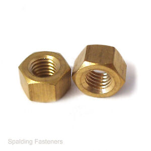 Solid Brass UNF (AF) Manifold Exhaust Nuts 5/16" 3/8" & 7/16"