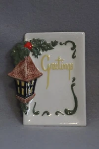 Greetings Lantern Holly Candy Soap Trinket Dish Spoon Rest 50s 60s VTG Used - Picture 1 of 11