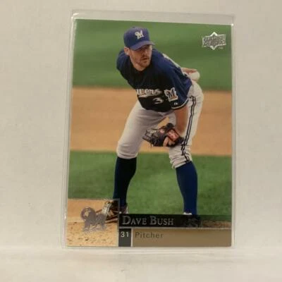 #721 Dave Bush Milwaukee Brewers Series 2  2009 Upper Deck Baseball Card A2I - Image 1 of 2