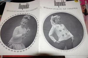Reynolds Designer Fashions for Children Vintage Knitting Pattern Book 38A - Picture 1 of 12