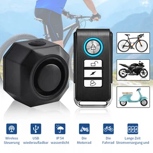 Sistema de alarma de seguridad impermeable recargable para scooter bicicleta eléctrica bocina fuerte sensible - Imagen 1 de 12