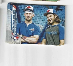 8 2020 Topps Series 1 BLUE JAYS Bo BICHETTE Cavan Biggio LEGACY PLAYERS BLUE JAY - Bild 1 von 1