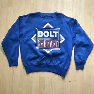 Felpa vintage Bolt Hear L USA logo fulmine pullover colorato anni 90 80 - Foto 1 di 10