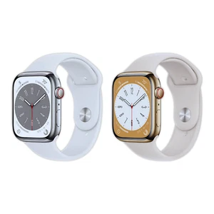 NEW Apple Watch Series 8 45mm - Stainless Steel Sports Band - Cellular - SEALED - Picture 1 of 14