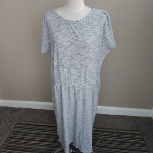 Nordstrom rack womens 2X casual tshirt dress pockets thin striped - Picture 1 of 4