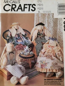 Vtg Butterick Americana Patriotic Family  Soft Bunnies Pattern 5870 UNCUT NEW - Picture 1 of 2